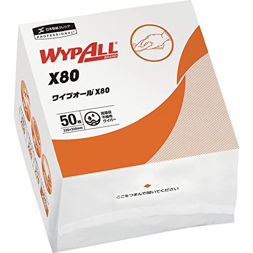 日本製紙クレシア(NIPPON PAPER CRECIA) クレシア ワイプオール X80 クロスライク 4つ折り 50枚/パック 厚手タイプの | 