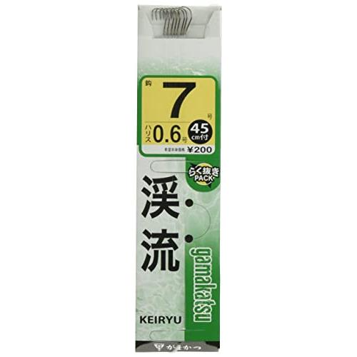 がまかつ(Gamakatsu) 糸付 渓流 フック 茶 7号-ハリス0.6 釣り針 | 