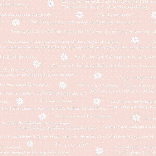 タカ印 ラッピングペーパー 49-1524 花柄 フラワーレターP 半才判 50枚 ピンク | 