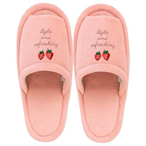 オカ(OKA) フライス 洗えるスリッパ ピンク(足のサイズ 約22~25cmまで)(チェック 北欧) | 