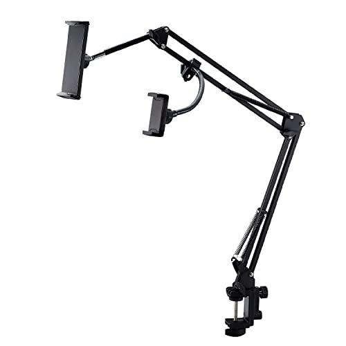 エレコム(ELECOM) タブレットスタンド スマホスタンド 2台設置可能 Zアーム型スタンド メインホルダー4.6~12.9インチ対応 サブホ | 