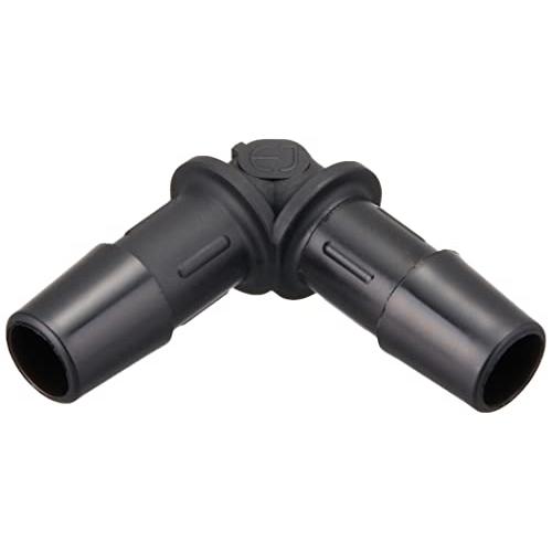 キジマ (kijima)バイク バイクパーツ L型ホースコネクター 9/10mm-9/10mm ホース内径 9-10mm用 ブラック 105-1 | 