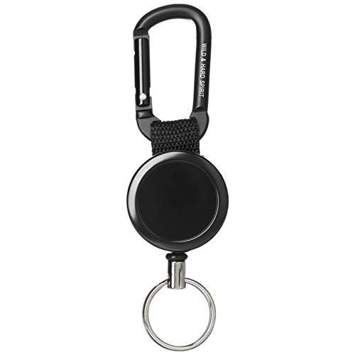 ボウケンクラブ キーバックリール カラビナ付 太PE 120cm KR-04 ブラック | 