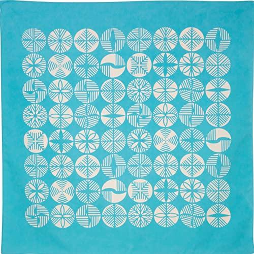 むす美 ふろしき 70 伊砂文様 アクアドロップ 松 ターコイズ 70cm ポリエステル 撥水加工 | 