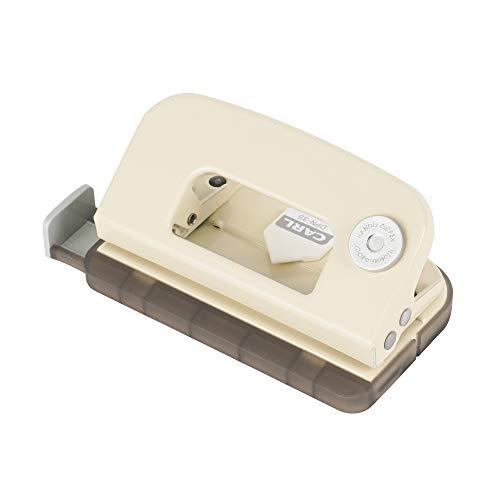 カール事務器(CARL) 穴あけパンチ 小型 デコレパンチ 2穴 10枚 クリーム DPN-35-I | 