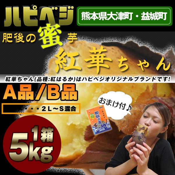 紅はるか5kg+ふりかけおまけ付　肥後の蜜芋‘‘紅華ちゃん””焼いても、蒸しても何でもＯＫ！！熊本県大津町・益城町産 | 