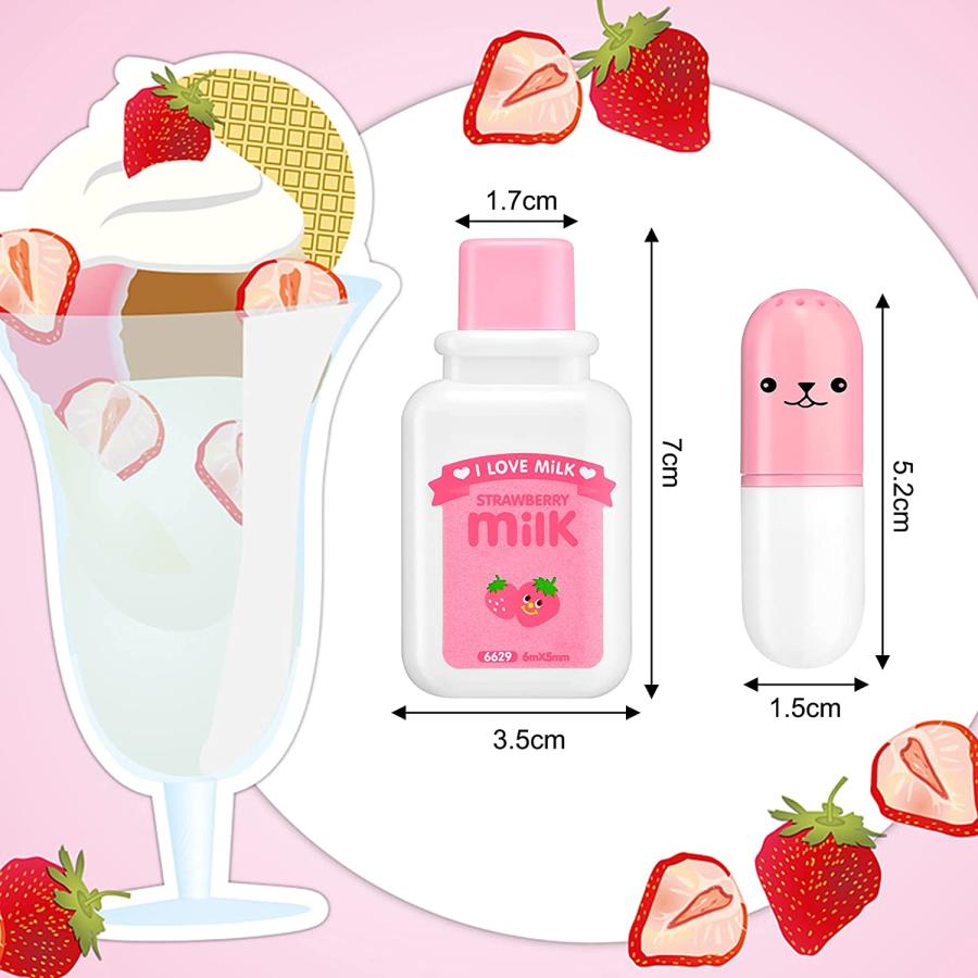 格安 かわいい文房具セット 6本のミニピル型蛍光ペン 6色 かわいい顔の落書きマーカーペン かわいいミルクスタイル修正テープ ランダムカラー 学生 オフィス Www Ampselectric Com