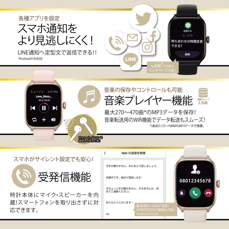 Amazfit GTS 4 スマートウォッチ 日本語対応 Alexa対応 デュアルバンド