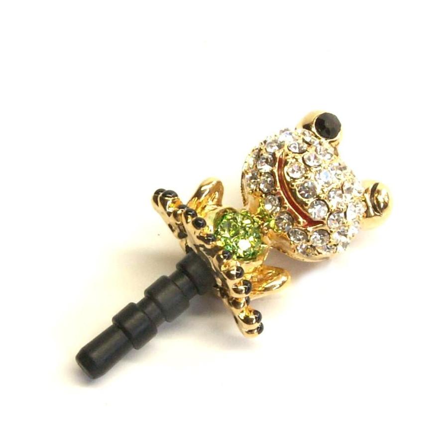 スマートフォンアクセサリー イヤホンジャック スマホピアス スワロースキー かえる iphone&スマホ ウィンクかえる　 | Apple | 04