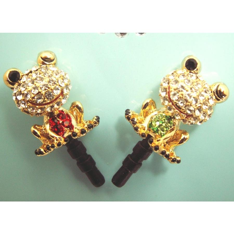 スマートフォンアクセサリー イヤホンジャック スマホピアス スワロースキー かえる iphone&スマホ ウィンクかえる　 | Apple | 05