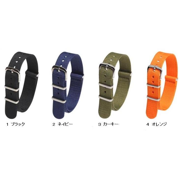 時計ベルト NATOベルト ＮＡＴＯバンド ナイロンストラップ ミリタリーベルト ＴＡＩＭＸ ＣＡＳＩＯ KNOTOなど 替えバンド 16ｍｍ |  | 01