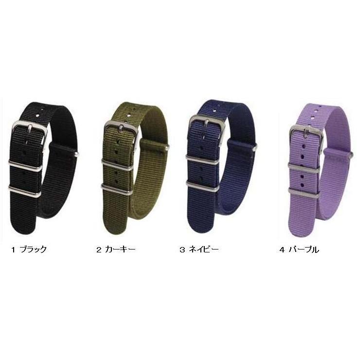 時計ベルト ＮＡＴＯバンド ナイロンストラップ ミリタリーベルト ＴＡＩＭＸ　ＣＡＳＩＯ KNOTOなど全３９色  替えバンド 18ｍｍ_1 |  | 01