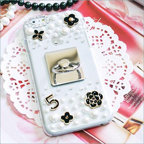 デコパーツ デコ電キット デコアクセサリー 可愛い オシャレ キラキラ メタルパーツ デコアート ハンドメイド DIY デコグッス カメリア  No5 5Pcsセット |  | 05