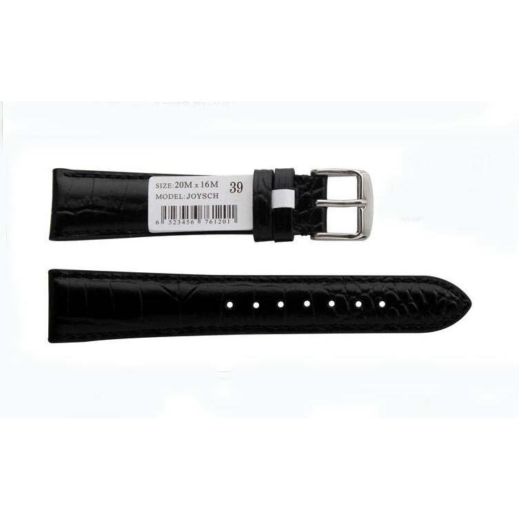 本革ベルト クロコダイル カーフステッチ 牛押し型１８ ２０ｍｍクロコダイル押し型 光沢 ブラック |  | 03