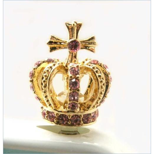 スマートフォンイヤホンジャック  王冠 イヤホンジャック スマホピアス スワロースキー iphone&スマホ・タブレット ゴールドクラウン　 |  | 01