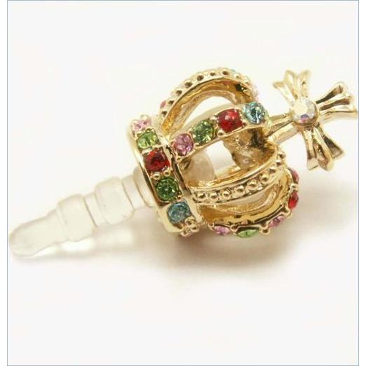 スマートフォンイヤホンジャック  王冠 イヤホンジャック スマホピアス スワロースキー iphone&スマホ・タブレット ゴールドクラウン　 |  | 03