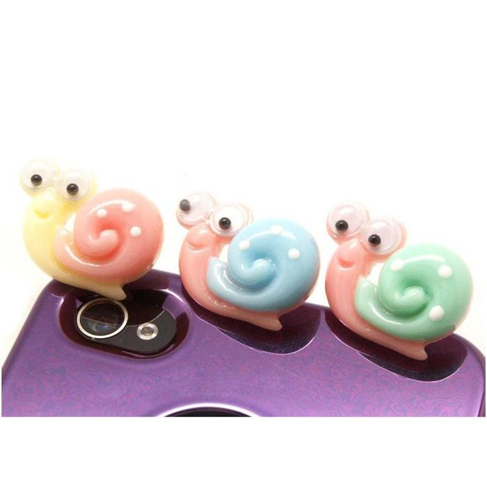 スマートフォンアクセサリー （iphone&スマホ・タブレット/PC対応） イヤホンジャック スマホピアス かたつむり３色 | SWAROVSKI