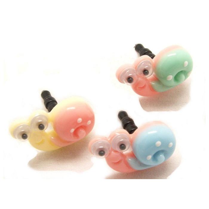 スマートフォンアクセサリー （iphone&スマホ・タブレット/PC対応） イヤホンジャック スマホピアス かたつむり３色 | SWAROVSKI | 01