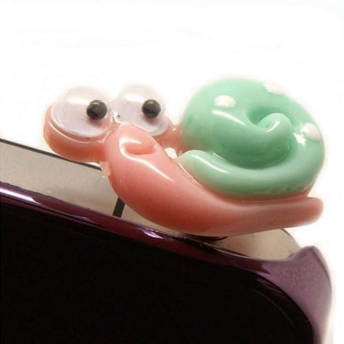 スマートフォンアクセサリー （iphone&スマホ・タブレット/PC対応） イヤホンジャック スマホピアス かたつむり３色 | SWAROVSKI | 03