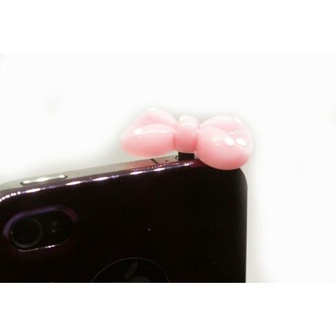 スマートフォンアクセサリー iphone&スマホ・タブレット りぼん スマホピアス スワロースキー リボン結びドッド模様 | SWAROVSKI | 03