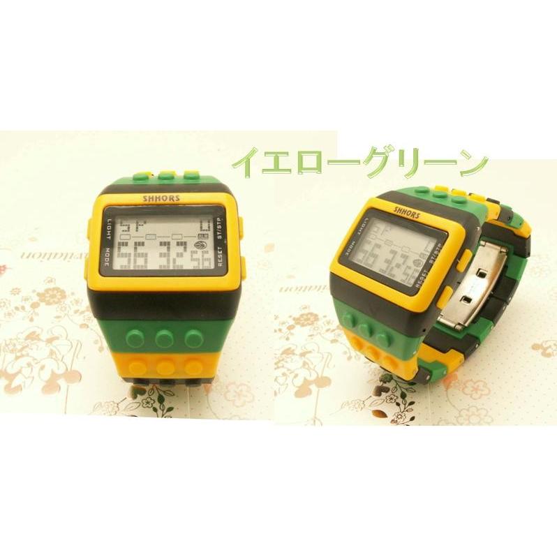 メンズ時計 レディズ時計 腕時計 ＬＥＤ時計 デジタルウォッチ レゴ時計 ファション時計 カラフル ボーイズ、ガールズ ブロックベルト時計Ｎｏ１！ 送料無料!　 |  | 03