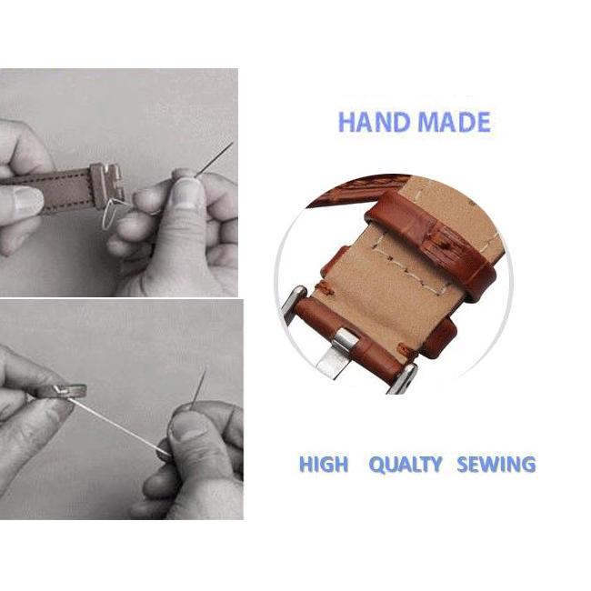 本革ベルト 時計バンド 革ベルト 替えバンド クロコダイル カーフステッチ 牛押し型 レザーベルト メンズ レディース １２〜２０ｍｍクロコダイル押し、ピンク　 |  | 03