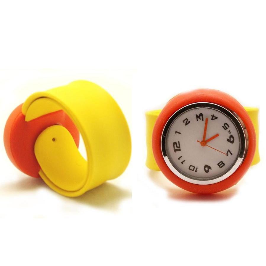 メンズ時計 レディース時計 子供時計 オモチャ ファション時計 カラフル時計 巻きつく時計 シリコーン時計 ゼリー時計 腕時計 （丸）オレンジイエロー!　 |  | 02