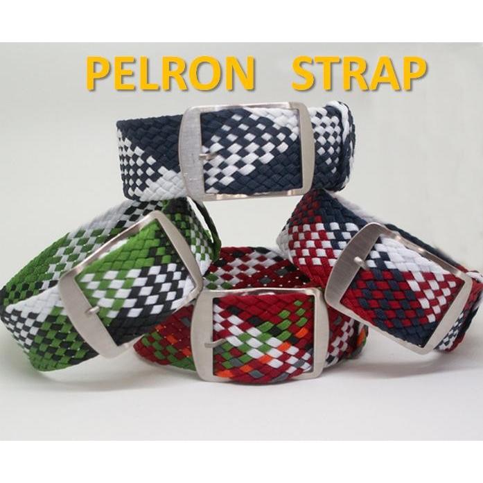 【送料無料】PERLON STRAP 20ｍｍ パーロンストラップ チェッカー 替えバンド  NATO STRAP  シルバー尾錠  時計ベルト | 