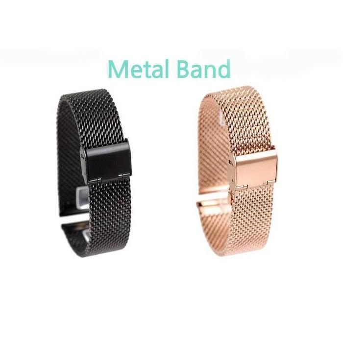 時計バンド ワンタッチバックル ステンレスメッシュバンド ステンレススチール ゴールド ブラック 【２色】 20mm | 