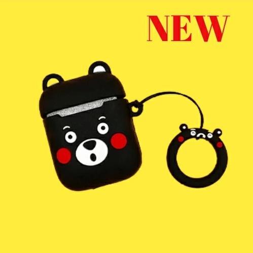 AirPods ケース トラップ付 かわいい キャラクター シリコン イヤホン