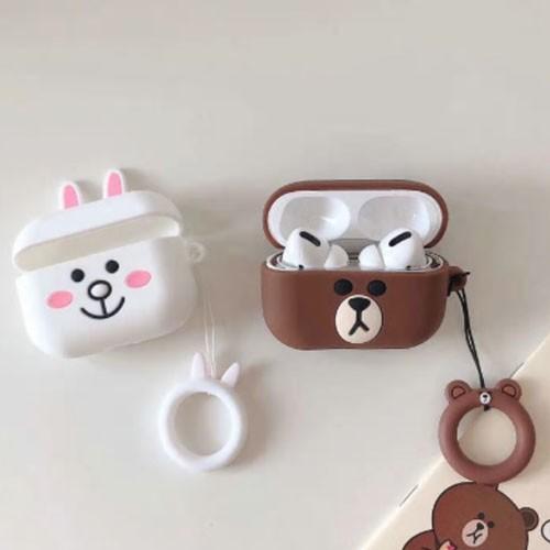 AirPodsPro ケース かわいい キャラクター シリコン エアポッドプロ  落下防止 リングトラップ キャラクター |  | 06