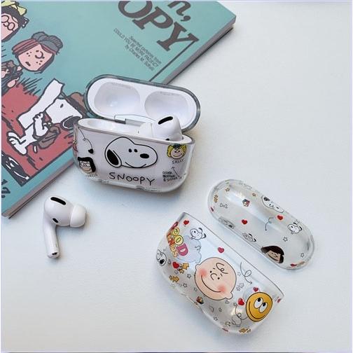 airPodsProーケース スヌーピー透明ハードケース かわいい キャラクター イヤホンケース  落下防止  キャラクター チャリー＆スヌーピーエアポッドプロケース｜happide2012｜07