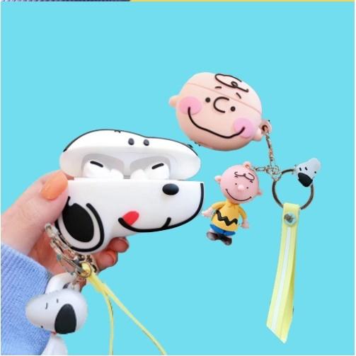 airPodsPro ケーススヌーピー  かわいい キャラクター イヤホンケース  落下防止  チャリー＆スヌーピーキーホルダー、ストラップ付きエアポッドケース |  | 03