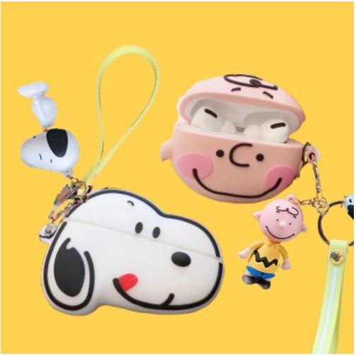 airPodsPro ケーススヌーピー  かわいい キャラクター イヤホンケース  落下防止  チャリー＆スヌーピーキーホルダー、ストラップ付きエアポッドケース |  | 04