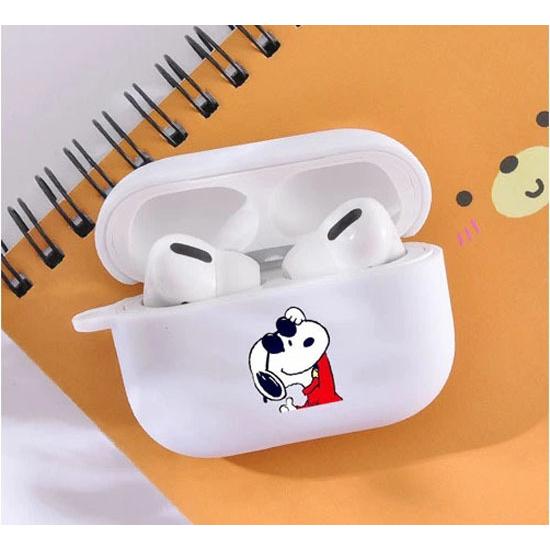 airPodsPro ケーススヌーピー かわいい キャラクター シリコン エアポッドプロ 落下防止 リングストラップ付きスヌーピーエアポッドプロケースホワイト |  | 03
