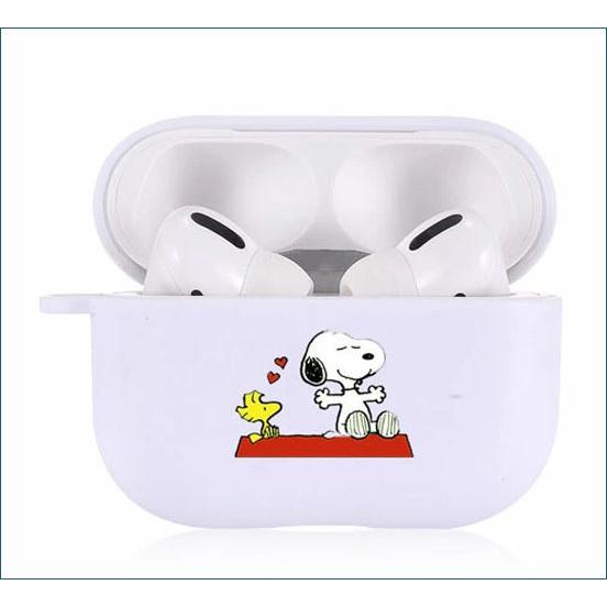 airPodsPro ケーススヌーピー かわいい キャラクター シリコン エアポッドプロ 落下防止 リングストラップ付きスヌーピーエアポッドプロケースホワイト |  | 04