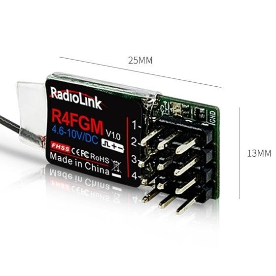 Radiolink R4FGM 4CH RC ジャイロ内蔵 マイクロ受信機 2.4G Gyro