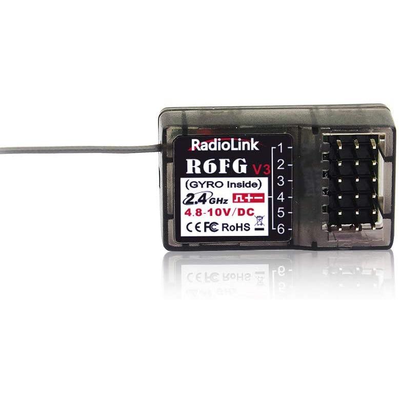 Radiolink R6FG 6CH RC ジャイロ内蔵受信機 2.4G HVサーボ対応
