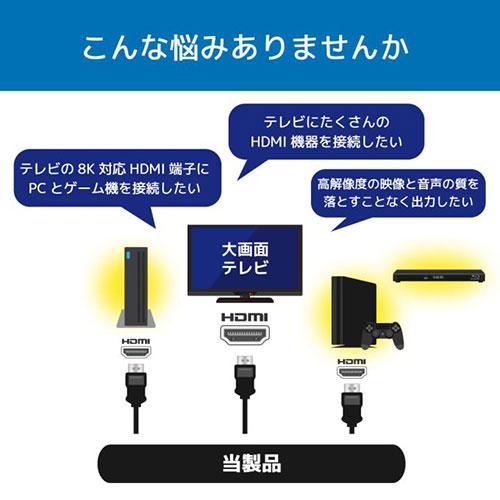 HDMI分配器 ラトックシステム 8K60Hz 4K120Hz対応 4入力1出力 RS-HDSW41-8K｜happinesnet-stora｜03