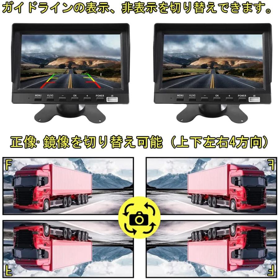 ドラック用ドライブレコーダー 7インチ IPS液晶 4K超 2画面分割