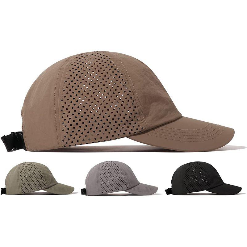 Croogo キャップ 帽子 メンズ 防水 通気性 速乾・UVカット 夏 紫外線対策 日除け 軽薄帽子 軽量 ランニング ゴルフ ジョギング