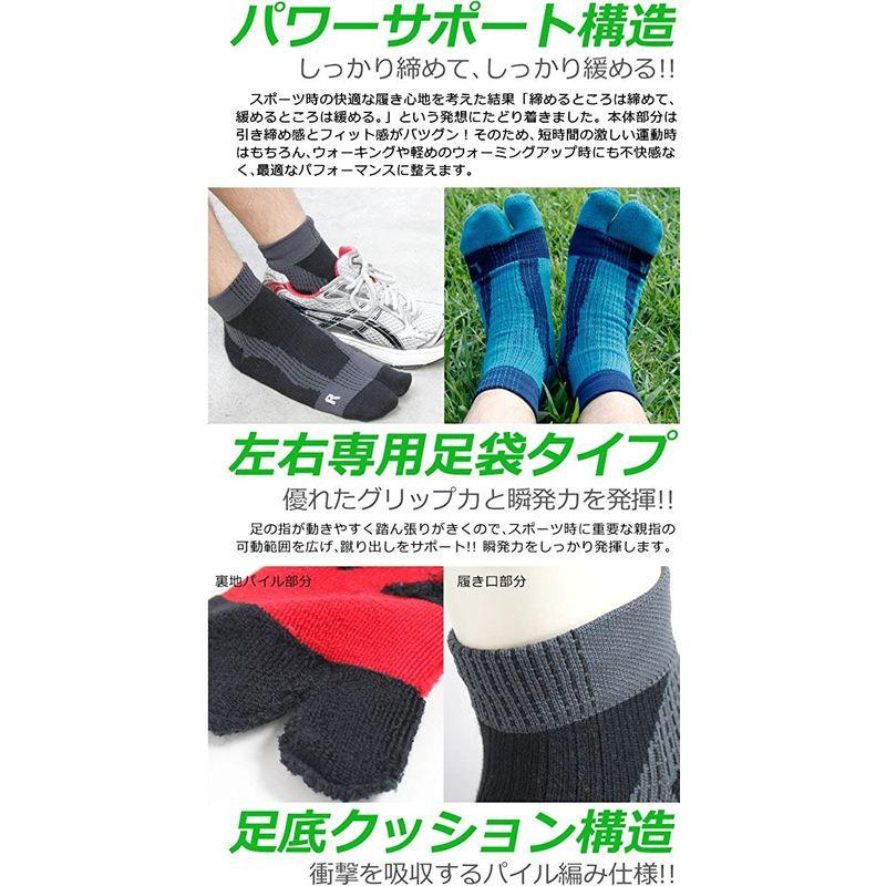 スポーツ専用 ソックス 靴下 メンズ 足袋 4足セット グリップ力と瞬発力を発揮するスポーツソックス