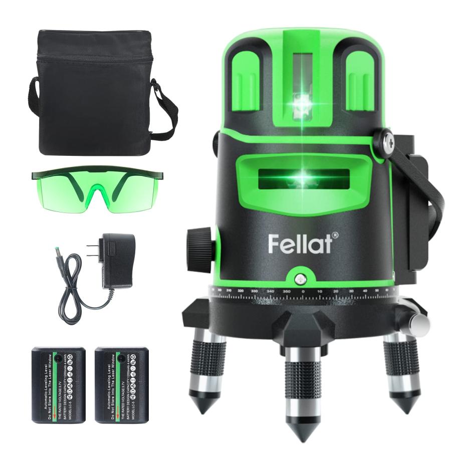 FELLAT レーザー墨出し器 5ライン グリーンレーザー 高輝度 FELLAT レーザー墨出し器 5ライン グリーンレーザー 高輝度