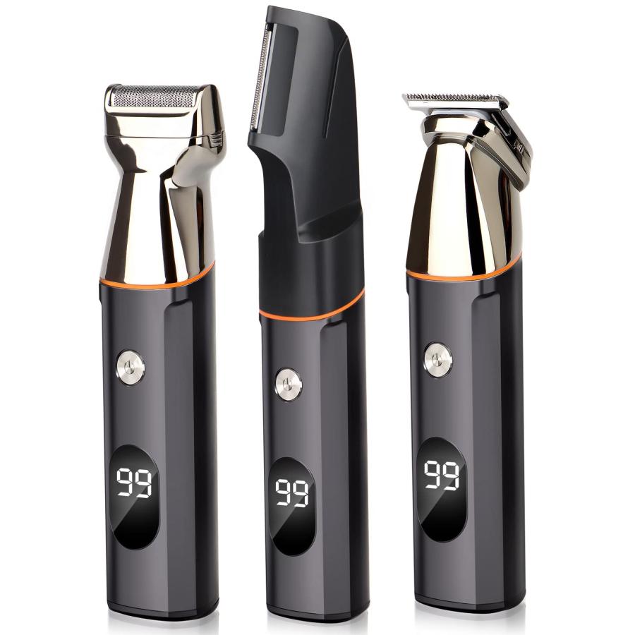 メンズ ボディシェーバー トリマー LEDディスプレ ひげそり むだげ処理