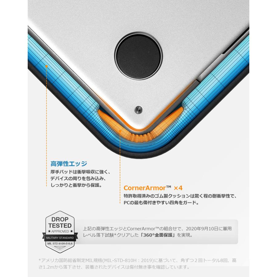 tomtoc 360°耐衝撃 パソコンケース 13.6-13インチ MacBook Air