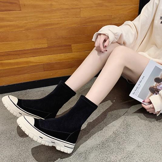 スニーカー レディース ソック ストレッチ 厚底 脚長 美脚 カジュアル シューズ ショートブーツ スニーカー 運動靴歩きや すい疲れない ヒール3cm 2102 ハピネスキャメル 通販 Yahoo ショッピング