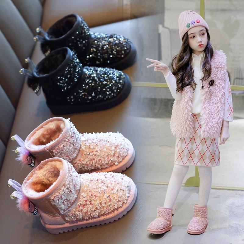3色 子供靴 ジュニア ムートンブーツ あったか ショートブーツ キッズ靴 女の子リボン付き フェイクファーblingbling 暖かい 防寒靴 4 16歳 冬物冬作 2494 ハピネスキャメル 通販 Yahoo ショッピング