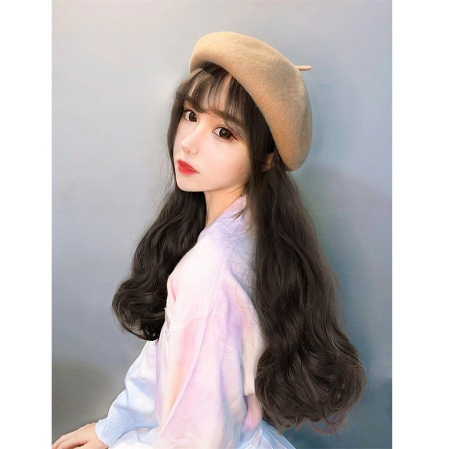 レディース 学生 一体型帽子用ウィッグ カール かつら Wig ロング ベレー帽 キャップ 小顔効果 帽子付きウィッグ 髪付き帽子 ロング巻き セミロング つけ毛 自然 2810 ハピネスキャメル 通販 Yahoo ショッピング