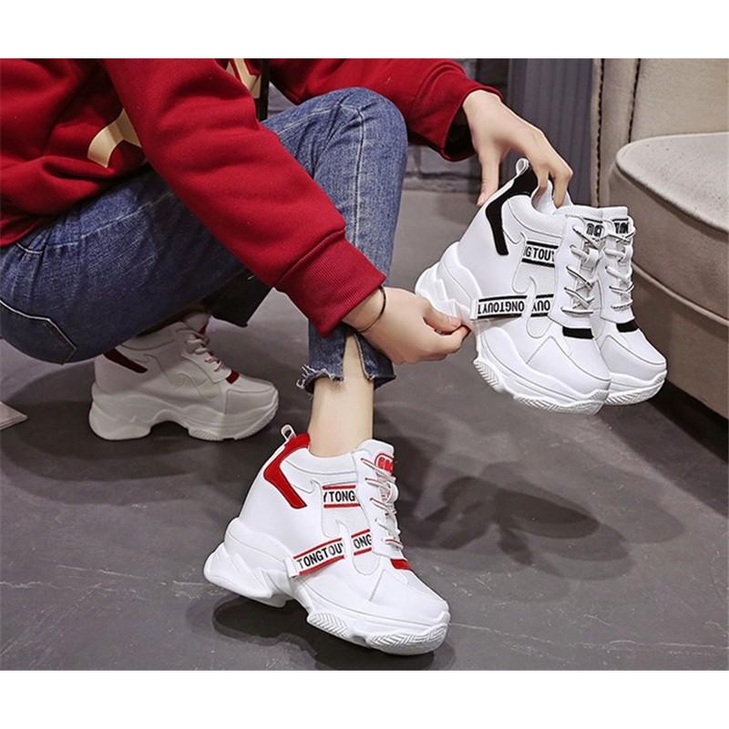 2色レディース スニーカー ダッドスニーカー 超厚底11cm ランニング 靴 トレンド スポーツ シューズ 美脚 オシャレ 人気 新作 通気性 白い運動靴 3505 ハピネスキャメル 通販 Yahoo ショッピング