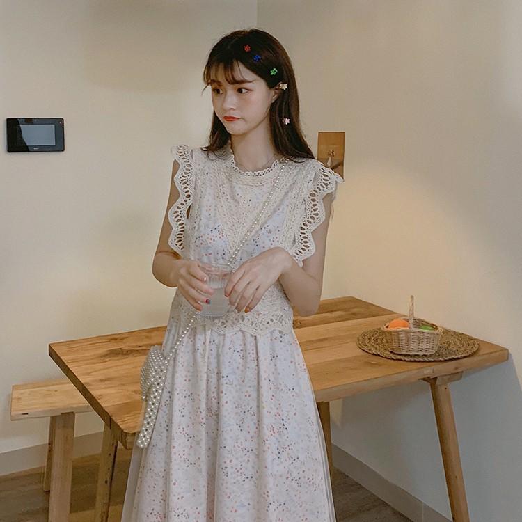 2色 ノースリーブ 膝丈ワンピース レディース 夏作 着痩せ 花柄ワンピース カジュアル フェミニン ベンツワンピース 422 ハピネスキャメル 通販 Yahoo ショッピング